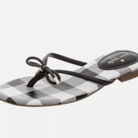 Kate Spade New York FERRY Black Leather Slides  Without Box - Picture 2 of 13